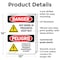 Signmission Hot Surface Sign, 14 in H x 10 in W, Plastic, Hot Work In Progress Keep Out Bilingual OS-2PACK-DS-P-1014-VS-1365 - alternate 5